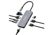 Verbatim USB-C Pro Multiport Hub 9 Ports,1 x HDMI, 1 x RJ45, 2 x USB-C 3.2 Gen2, 1 x USB-A 3.2 Gen2, 2 x USB-A 3.2 Gen1, 1 x SD card slot, 1 x microSD 32152