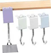 MAGICLULU Metal Desk Clamp Hooks 4 Pack Bag Holders Wall Hooks for Hanging Versatile Storage for Schoolbags Backpacks Office