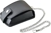 [Yardenfun] 1 Set pocket watch leather case pocket watch with chain Pocket Watch Pouch waist pocket watch holder pocket watch display case Pocket Watch Bag protector mechanical man alloy