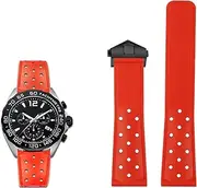 [CEKGDB] 22mm Breathable Silicone Watchband for TAG heuer F1 CAZ201 WAZ2113 CAZ1010 Series Watch Strap Soft Rubber folding buckle