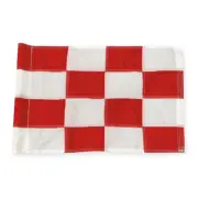 Checkered Regulation Golf Flag - Red & White 420 Denier