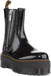 Dr Martens 2976 Max Womens Platform Chelsea Boot In Black Patent Size UK 3 - 7
