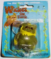Star Wars ROTJ Wicket the Ewok 3-D PVC Key Chain 1983 Adam Joseph Ind. UNUSED