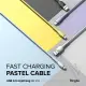 【Ringke】USB A 轉 Lightning Fast Charging Pastel Cable 粉彩快速充電傳輸線－2M 紫 藍 白 黃(Rearth)