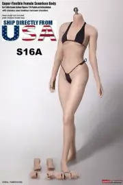 TBLeague S16A 1/6 Female Slender Shoulder M Bust Seamless PALE Figure Body USA