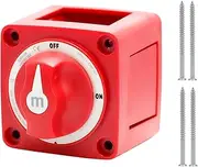 Marine Battery Switch 12V 48V Battery Shut Off Switch Heavy Duty & Ignition Protected Power Kill Switch Fit for Marine Car Vehicle RV Trailer