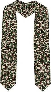 [SKKNT] Aniaml Camouflage Green Print Graduation Shawl Stole For Academic Commencements Honor Sash Congratulations Gift