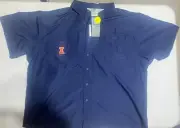 Illinois Fighting Illini Vented Fishing Shirt Short Sleeve XXL UPF 50+ NWT