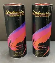 Avon Undeniable Perfumed Body Talc 3.5 Oz New 1990 Lot Of 2 Free Shipping