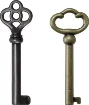 KY-2AB and KY-3AB Hollow Barrel Skeleton Key,Universal Antique Brass