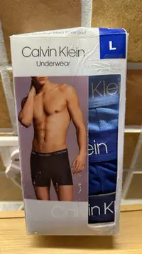 在飛比找Yahoo!奇摩拍賣優惠-Calvin Klein CK 凱文克萊男純棉平織平口褲/內