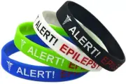 ALERT EPILEPSY Medical Alert Awareness Epileptic Silicone Bracelet UK (X1)