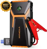 V6 Pro 2000A 12V Lithium Car Jump Starter Pack w/Cables 7L Gas/5L Diesel