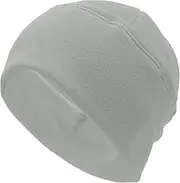 [X AUTOHAUX] Cycling Hat Keep Warm Hard Hat Liner Polar Fleece Fabric Light Gray 29x21cm 1 Pcs