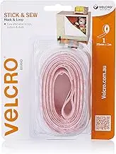 Velcro Stick Hook and Loop Tape, 1 Meter Length x 25 mm Width, Pink