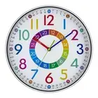 12 Inch Digital Clock Mute Home Bedroom Living Room Wall Punch- Battery6906