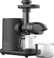 Healthy Choice Cold Press Slow Juicer - High Juice Yield, Minimal Foaming, 20-Min Continuous Use, Low Noise, 150W Motor, Includes 500ml Juice Cup, Pulp Container, Cleaning Brush - Black