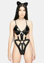 [Forbidden Clothing] Black Witch Cutout Bodysuit