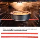 2pcs Heat Insulated Silicone Clips Hot Oven Rack Shelf Guards Avoid Scald ZN