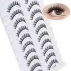 10 Pairs Natrual Long 3D Faux Mink Lash Fake Eyelash Eye Lash Extension