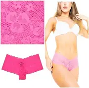 Gadgets Mafia Comfort Women's Floral Lace French Knickers - Stretchy Hipster Underwear Briefs, Pack of 3 Style 2