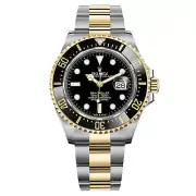 2024 New Rolex 126603 Sea Dweller 43mm Steel 18K Gold Black on Black Watch