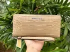 Michael Kors Jet Set Travel Large Continental Wallet Embossed Camel