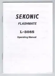 SEKONIC 308S LIGHT METER INSTRUCTION MANUAL (ORIGINAL PRINT JAPAN/not copies)