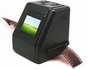Film Negative Scanner Mini Digital Film Slide Scanner Converts 135, 126, 110, Super 8 Film Negatives Slides to 22 M JPEG Images Includes 2.0 LCD Screen Easy Load Film Adapters