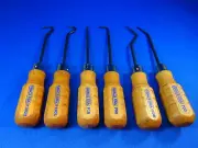 Grace USA HP-6 6pc Hook & Pick Set Curve Straight Right Angle 90 Wood Handles