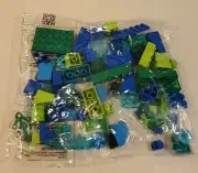 NEW Lego Classic Creative 150+ LIME GREEN BLUE BRICK BAG parts box creator set