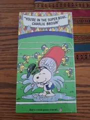 Youre IN THE SUPER BOWL CHARLIE BROWN VHS SHELL GAS PROMO NEW