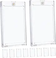 Abaodam 10pcs Football Star Collection Baseball Magnetic Protective Sleeve Card Protectors for Sports Case Trade Sports Card Storage Collector Holder Game Transparent Acrylic