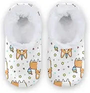 [Caihoyu] Kids Girls Boys Closed Back House Slippers Coral Fleece Non-Slip House Slipper Hotel Travel Bedroom Airplane Party