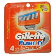 Gillette Fusion Power Cartridges 4 each By Gillette