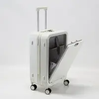 在飛比找樂天市場購物網優惠-加工定製商務多功能行李箱女登機箱男鋁框旅行箱前置開口拉桿箱2