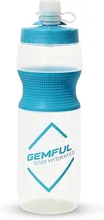 Bicycle Water Bottle BPA-Free Easy Squeeze Road Bike Clear Bottle 750ml (Blue)