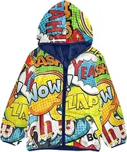 [GuoChe] Girls Sherpa Lined 1970s Disco Retro Grunge Graffiti Toddler Girl Dress Navy Blue Fall Baby Boy Clothes 3-10T