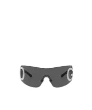 Dolce Gabbana Eyewear Shield Frame Sunglasses 40 Black