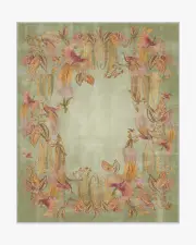 245' x 305' | Machine Washable Runner Rug | Kid & Pet Friendly | Indoor Rug | Sanderson Bird of Paradise Silver Fern Rug | Ruggable