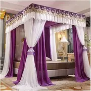 Mosquito Net for 1.5m/5ft Bed, Four Seasons Universal Bed Canopy, Including Shading Cloth/Screen Curtain/Metal Support (Color : Style 6, Size : 1.5x2x2m)