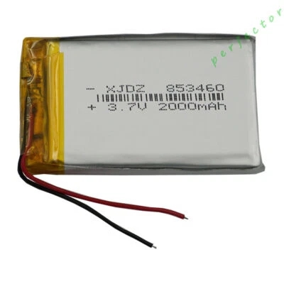 3.7V 2000mAh 7.4Wh Li-Polymer Li-ion Battery 853460 Lipo For PDA GPS Tablet PC