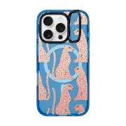 iPhone 16 Pro Impact Ring Stand Case MagSafe Compatible Pink Cheetahs
