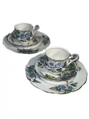 Royal Albert Bone China Flower of the Month No. 9 Morning Glory 6 Piece Tea Set