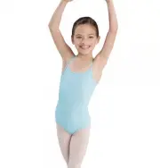 Bloch Dance Pastel Blue Cami Leotard Cotton Spandex Med Child 8-10 CL5407