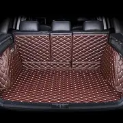 Car Leather Cargo Liners for Kia Sportage (SL) / Sportage R 2010 2011 2012 2013 2014 2015, Full Coverage All Weather Rear Trunk Liner Mats Protector Boot Mats,Coffee