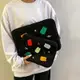 韓國可愛刺繡防撞刷毛macbook air/pro 13寸14寸15寸 筆電包 內袋 IPad平板包
