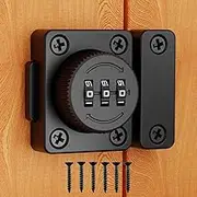 Zinc Alloy Keyless Combination Lock for Cabinet Doors Mechanical 3-Digit Passcode Safety Lock Black