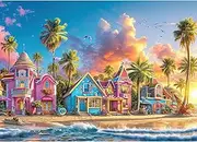[HUADADA] Jigsaw Puzzles for Adults 1000 Pieces Jigsaw Puzzle for Adults Interesting Toys Brain Teaser Jigsaw Puzzles Birthday Graduation Gifts, Impossible Puzzle, Challenging Game - Colorful Harbour