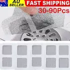 30-90Pcs Disposable Shower Drain Stickers Hair Catcher Mesh Drain Cover Stickers